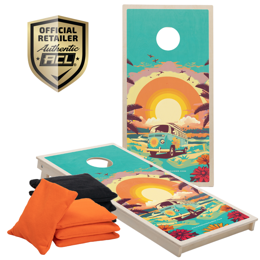 HIPPY - Cornhole Set - 2 board / 2x4 zakjes - cornhole zakjes kopen bij Wicked Wood Games