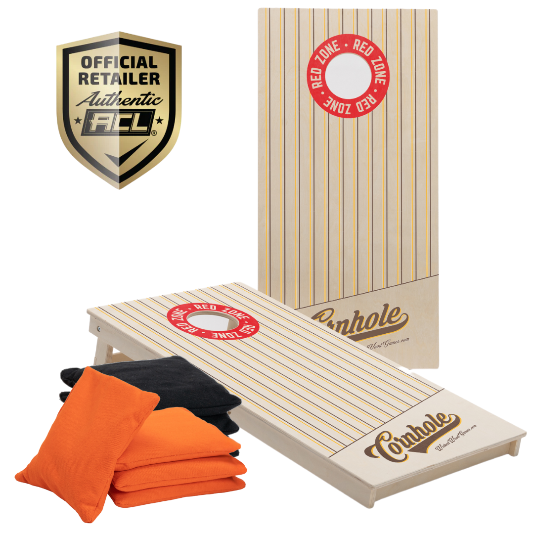 VINTAGE - Cornhole Set - 2 board / 2x4 zakjes - detailfoto cornhole zakjes