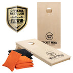 Wicked Wood Games Boards - REC Premium 15mm - 120x60 - Wicked Wood Logo - cornhole set in gebruik