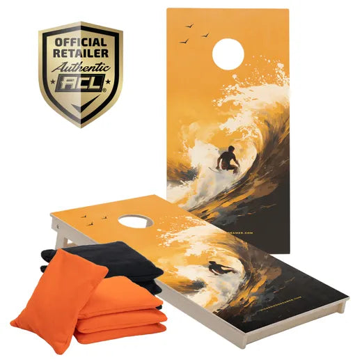 SURF - Cornhole Set - 2 board / 2x4 zakjes - cornhole zakjes kopen bij Wicked Wood Games