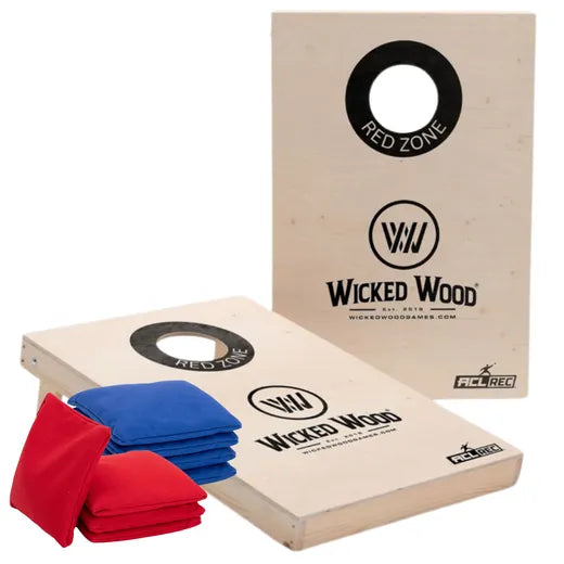 Cornhole Set - 90x60 - Black Red Zone Design - cornhole set afbeelding 10