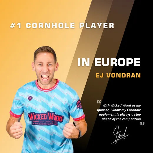 Cornhole Starting Kit - 90x60 - 1x Board / 2x4 Bags - Wicked Wood - cornhole zakjes in gebruik