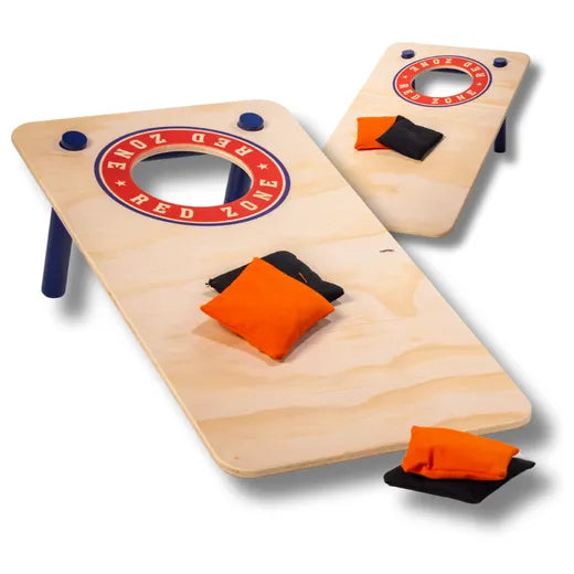 Cornhole Mini Set - Red Zone Style (60x30cm) - cornhole set kopen bij Wicked Wood Games
