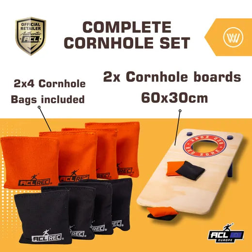 Cornhole Mini Set - Red Zone Style (60x30cm) - specificaties en materiaaldetails