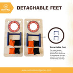 Cornhole Mini Set - Red Zone Style (60x30cm) - detailfoto cornhole set