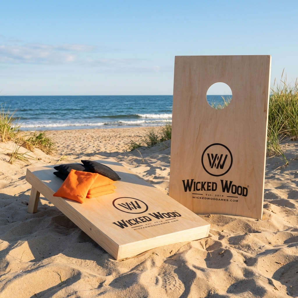 Cornhole Set - 90x60 - Wicked Wood Design - specificaties en materiaaldetails