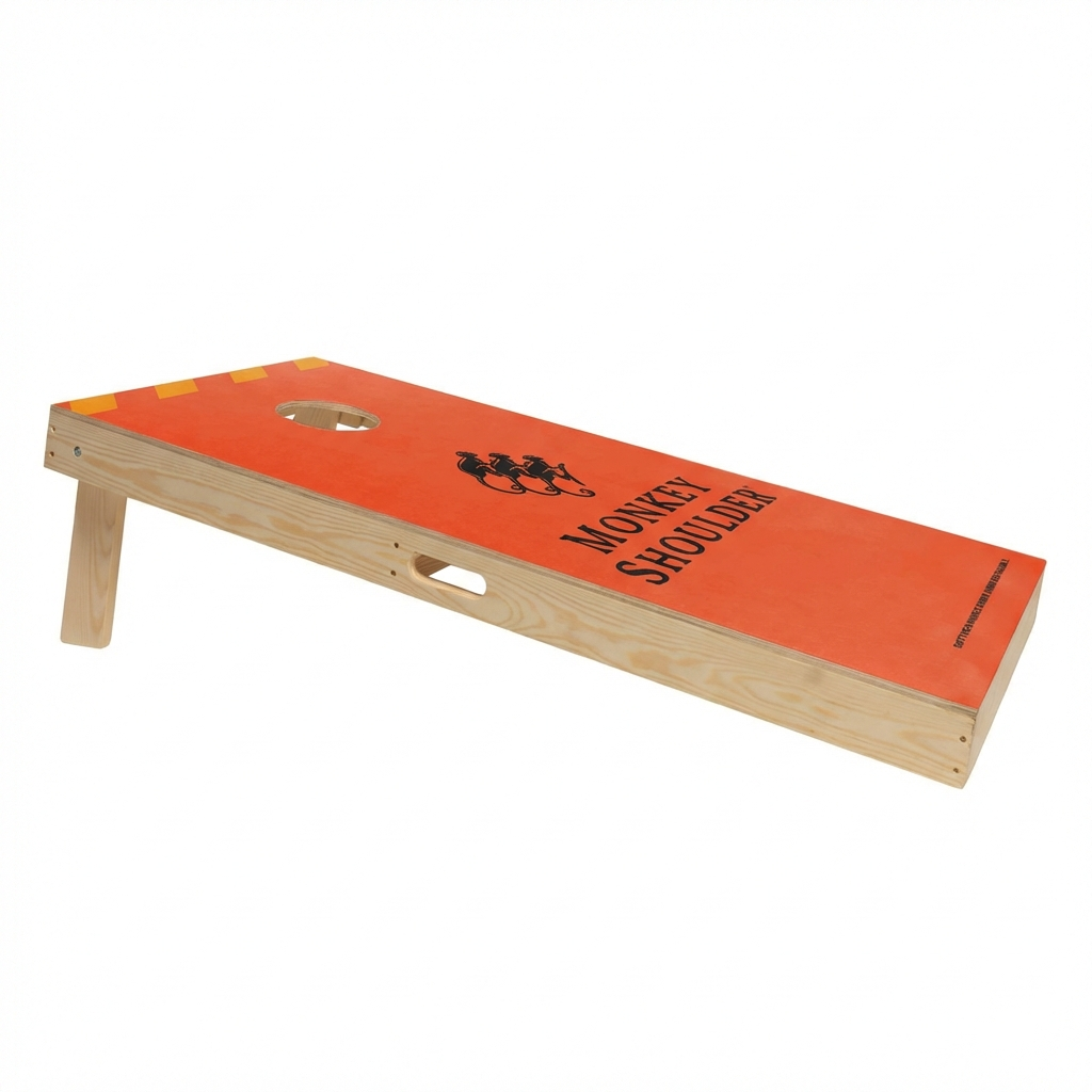 Cornhole Set met Eigen Design - Enkel Board - cornhole set bovenaanzicht