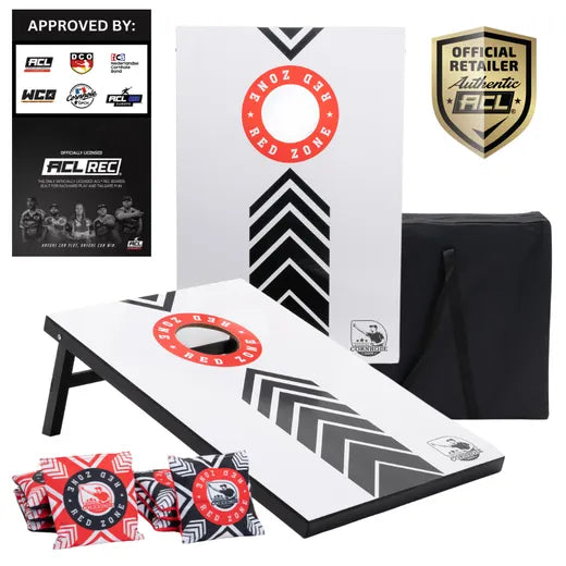 Complete Cornhole Set 90x60 - Red Zone - 2x4 Cornhole Zakjes - Incl Draagtas. - cornhole zakjes kopen bij Wicked Wood Games
