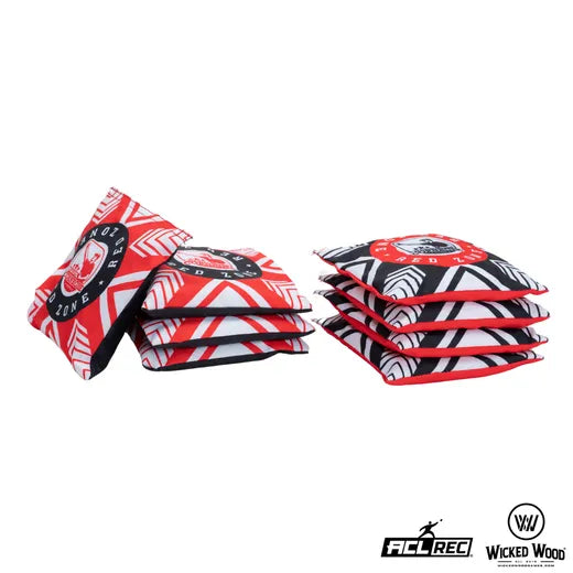 Red Zone Cornhole Bags - 2x4 Bags - 400gr - zij-aanzicht cornhole zakjes