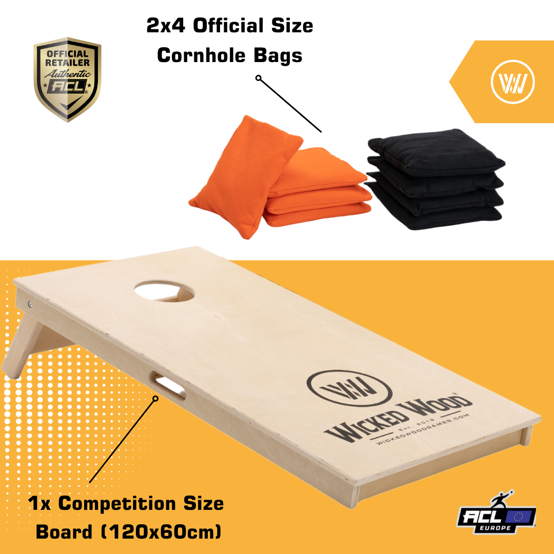 Cornhole Starting Kit - 12mm / 15mm - 120x60 - 1x Board / 2x4 Bags - detailfoto cornhole zakjes