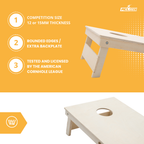 Cornhole Starting Kit - 12mm / 15mm - 120x60 - 1x Board / 2x4 Bags - zij-aanzicht cornhole zakjes