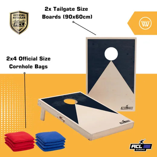 Cornhole Set - 90x60 - Black - zij-aanzicht cornhole set
