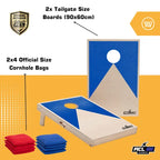 Cornhole Set - 90x60 - Blue - zij-aanzicht cornhole set