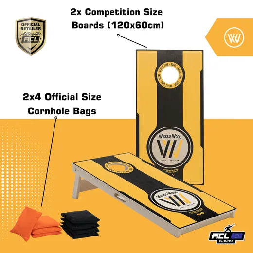 BATTLE ZONE - Cornhole Set - 2 Boards - Goedgekeurd door de American Cornhole League (ACL REC) - detailfoto cornhole set