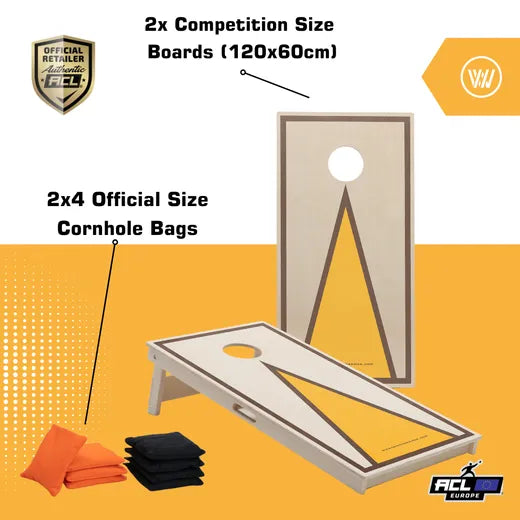 TRIANGLE - Cornhole Set - 2 board / 2x4 zakjes - detailfoto cornhole zakjes