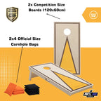 TRIANGLE - Cornhole Set - 2 board / 2x4 zakjes - detailfoto cornhole zakjes
