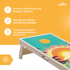 HIPPY - Cornhole Set - 2 board / 2x4 zakjes - zij-aanzicht cornhole zakjes