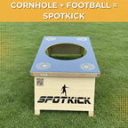 Custom Spotkick - Complete Set Eigen Design - Inclusief 2x boards / Voetbal / Draagtas - cornhole set bovenaanzicht