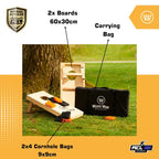 Cornhole Set Mini - Wicked Wood - 10mm - zij-aanzicht cornhole set