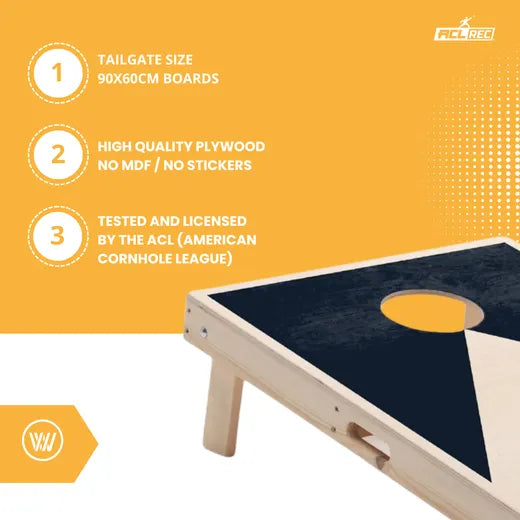 Cornhole Set - 90x60 - Black - specificaties en materiaaldetails