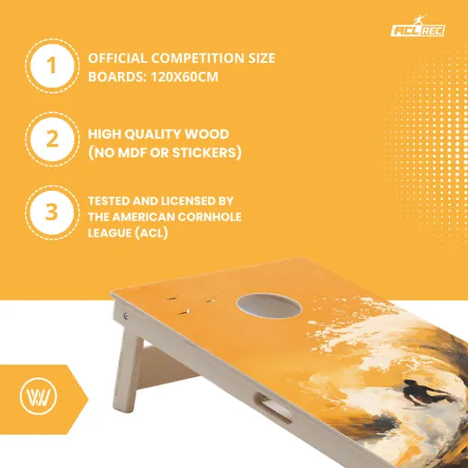 SURF - Cornhole Set - 2 board / 2x4 zakjes - cornhole zakjes afmetingen