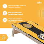 BATTLE ZONE - Cornhole Set - 2 Boards - Goedgekeurd door de American Cornhole League (ACL REC) - zij-aanzicht cornhole set