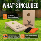 Cornhole Set - 90x60 - Wicked Wood Design - detailfoto cornhole set