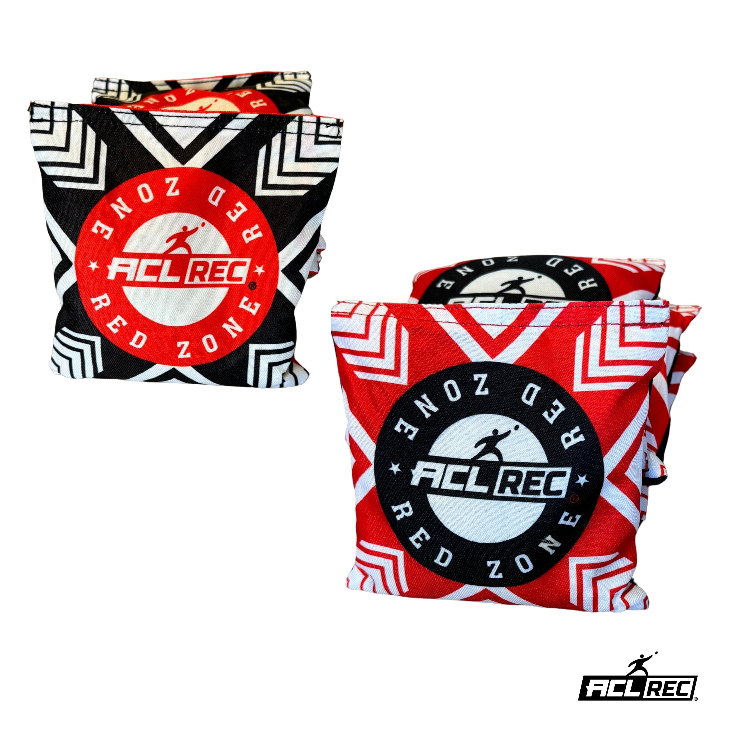 Red Zone Cornhole Bags - 1x4 Bags - 400gr - cornhole zakjes kopen bij Wicked Wood Games