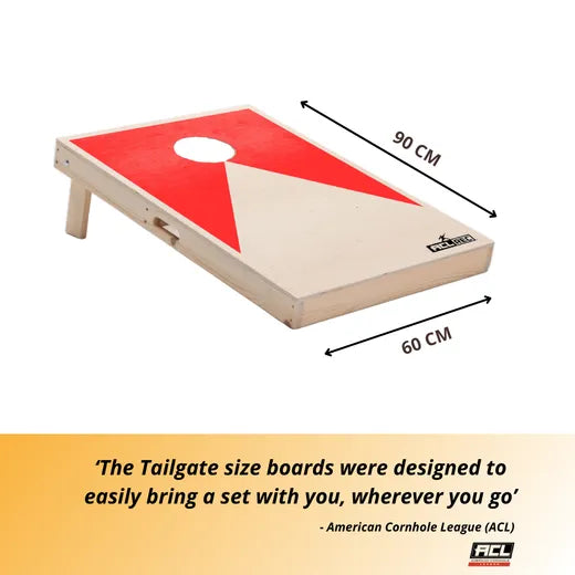 Cornhole Set - 90x60 - Red - detailfoto cornhole set