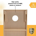 Cornhole Starting Kit - 120x60 - 1x Board / 2x4 Bags - zij-aanzicht cornhole zakjes