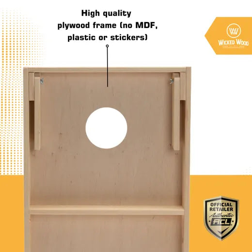 Cornhole Starting Kit - 120x60 - 1x Board / 2x4 Bags - zij-aanzicht cornhole zakjes