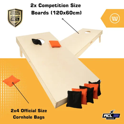 Cornhole Set 120x60 - Blank - Wicked Wood Games - detailfoto cornhole set