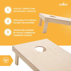 Cornhole Set 120x60 - Blank - Wicked Wood Games - zij-aanzicht cornhole set