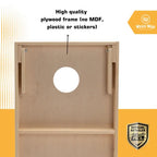 Cornhole Set 120x60 - Blank - Wicked Wood Games - complete set inhoud