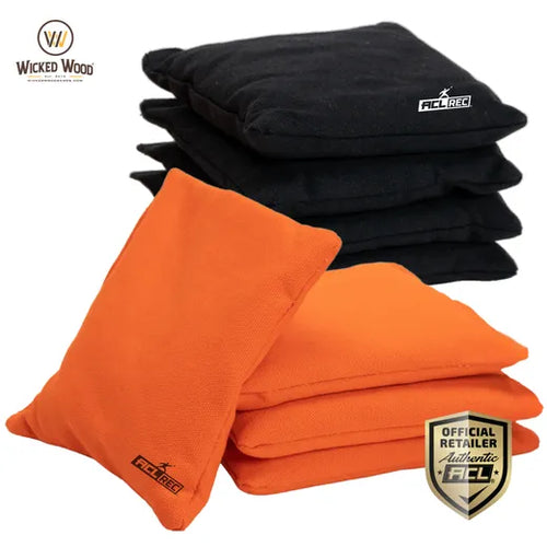 2x4 Cornhole Bags ACL REC - Granulaat vulling - Oranje/Zwart - detailfoto cornhole zakjes