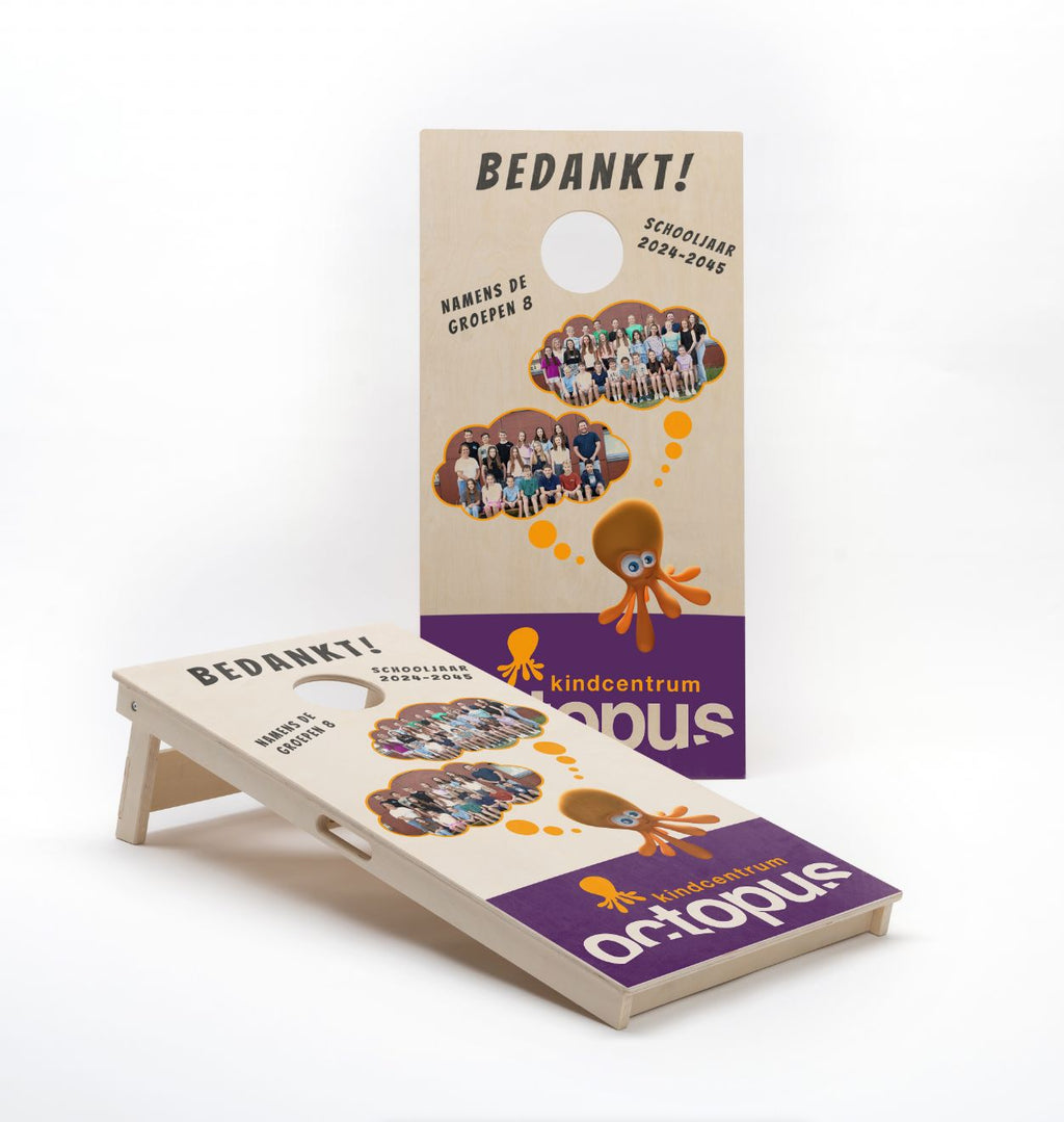 Cornhole Set met Eigen Design - cornhole set in gebruik