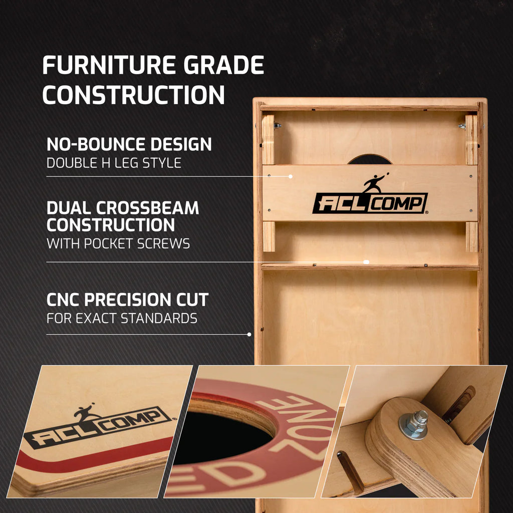 Official American Cornhole League (ACL) Comp Cornhole Set - complete set inhoud